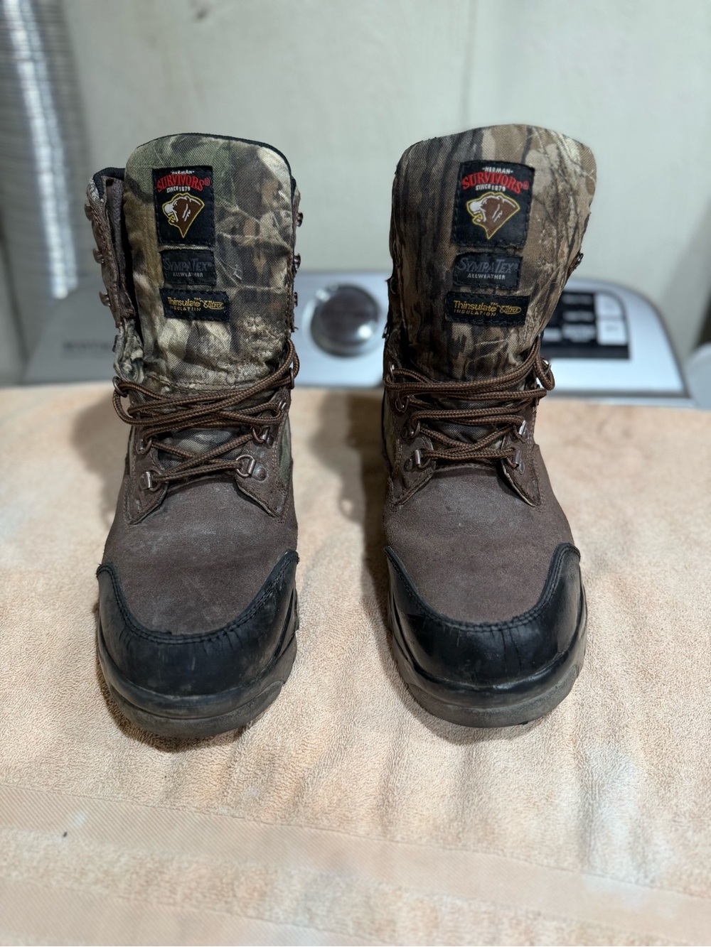 Realtree Brown Men's Hunting Boots - Waterproof Lace-Up